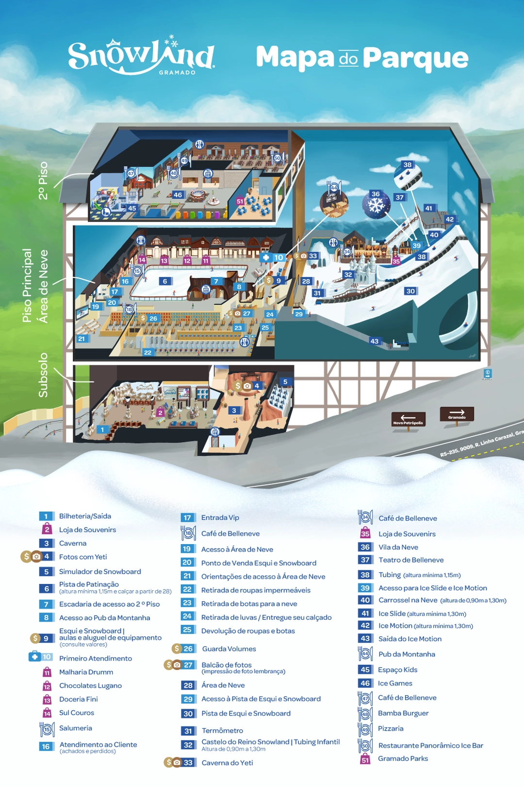 Mapa Snowland